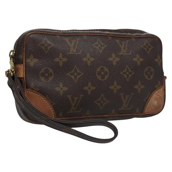 LOUIS VUITTON Monogram Marly Dragonne PM Clutch Bag - Picture 1 of 16